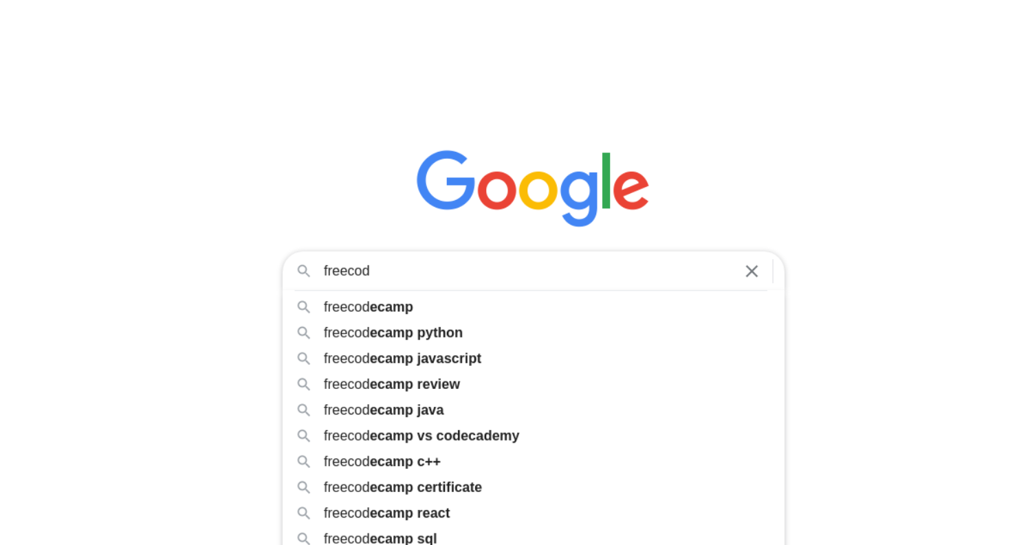 Google Autocomplete API example