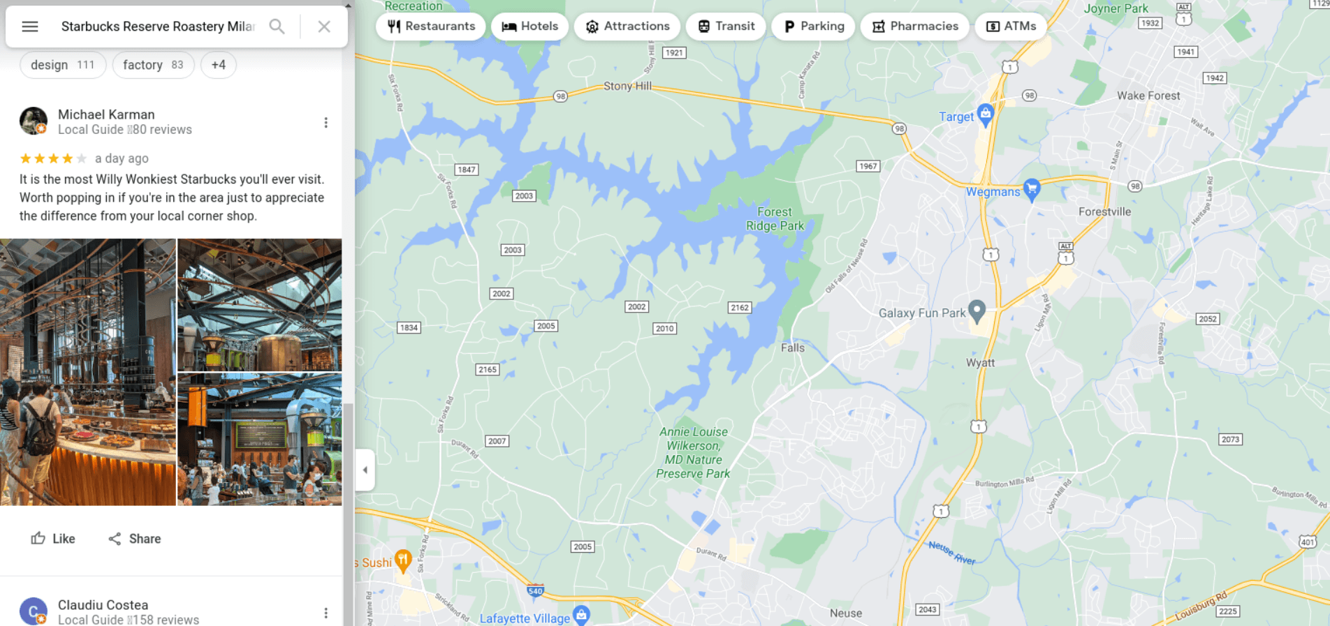 Google Maps Reviews API example