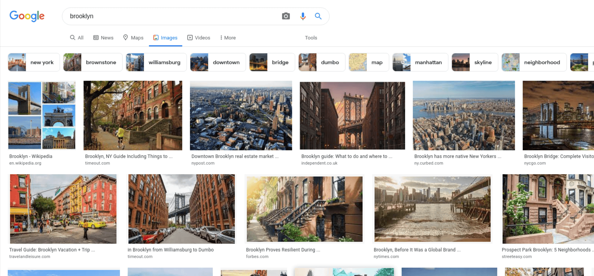 Image Results example
